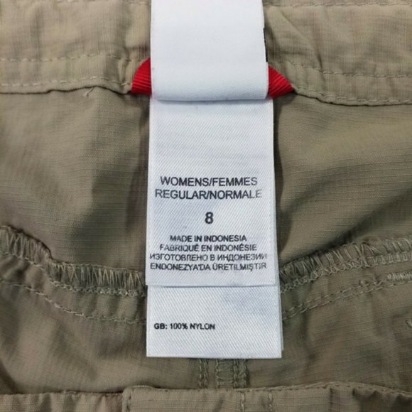 The North Face Convertible Capri Khaki Tan Outdoor Pants Womens Size 8 - Picture 10 of 11